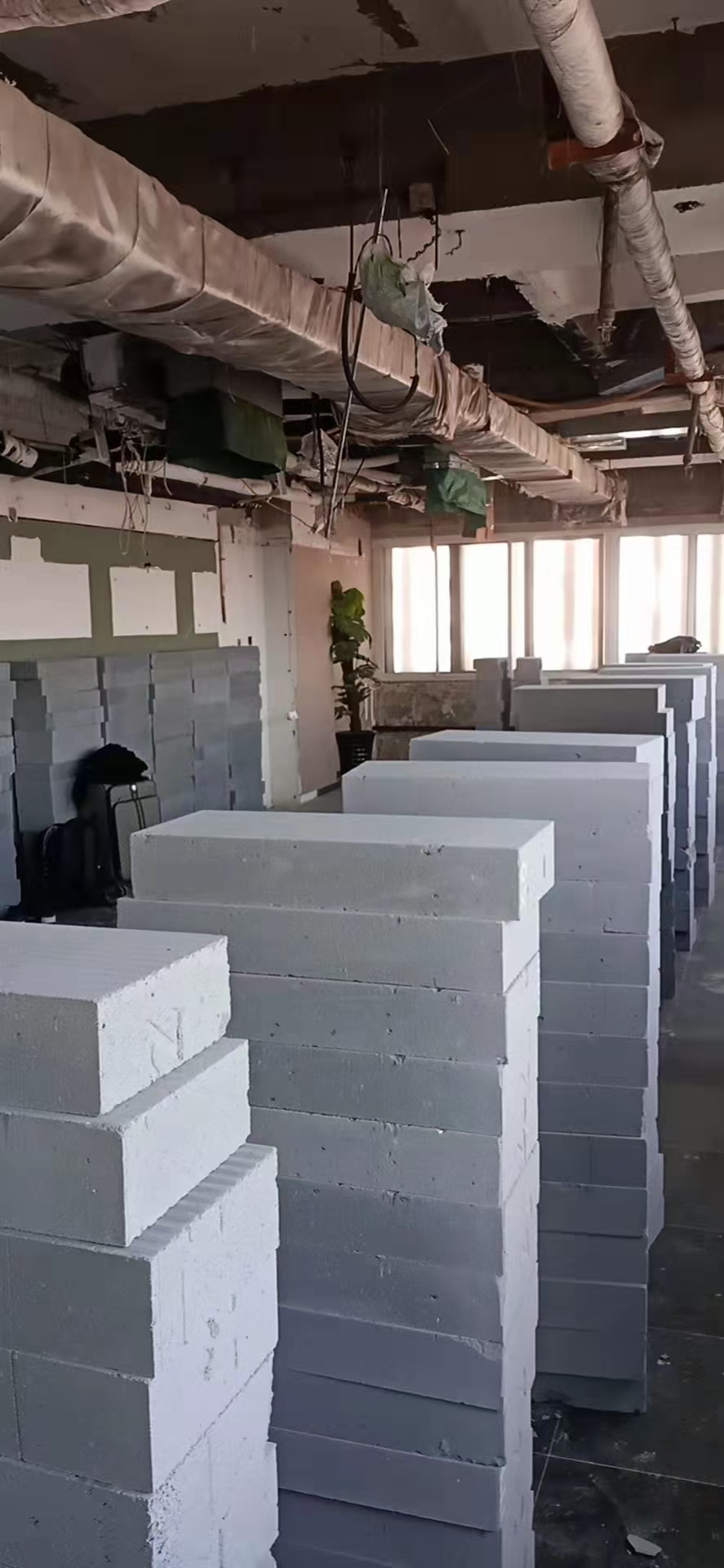 加气砖隔墙施工展示